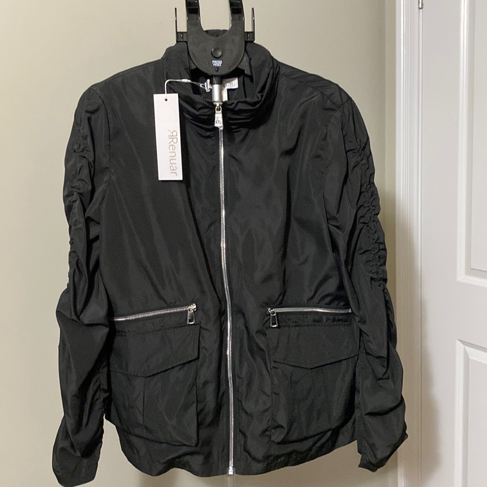 Sz L🇨🇦⭐️NWT Renuar Black Water Repellent 90’s Style Loose Fit  PTP 22”